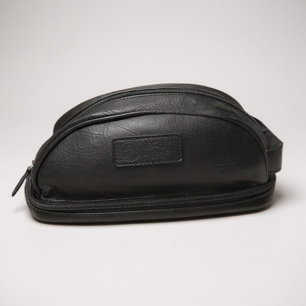 🦫 Original Penguin Men’s Black Toiletry Dopp Kit Zip Pouch Travel Organizer